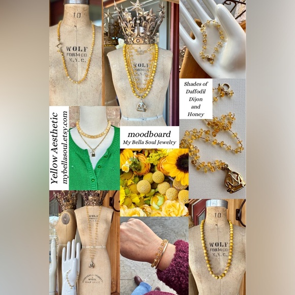 Citrine Rosary Chain Necklace - Picture 8 of 10